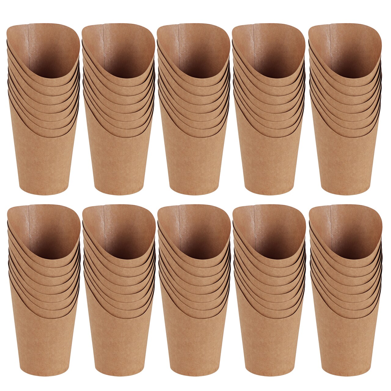 Lot45 French Fries Holder Paper Cups - 100pk 14oz Kraft Charcuterie Cups